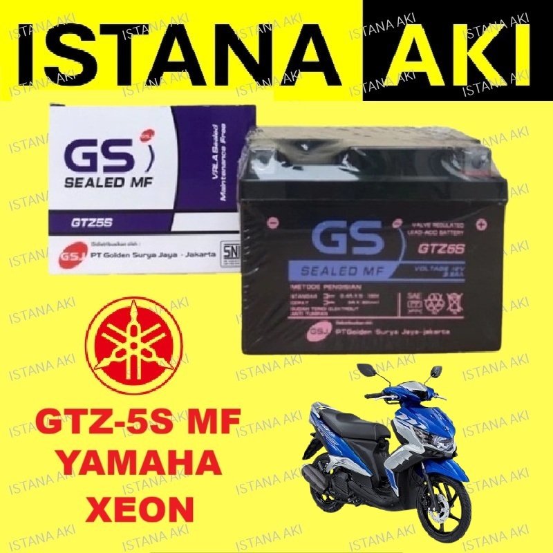 Aki Motor Yamaha Xeon Accu Kering Aki Kering MF GTZ5S