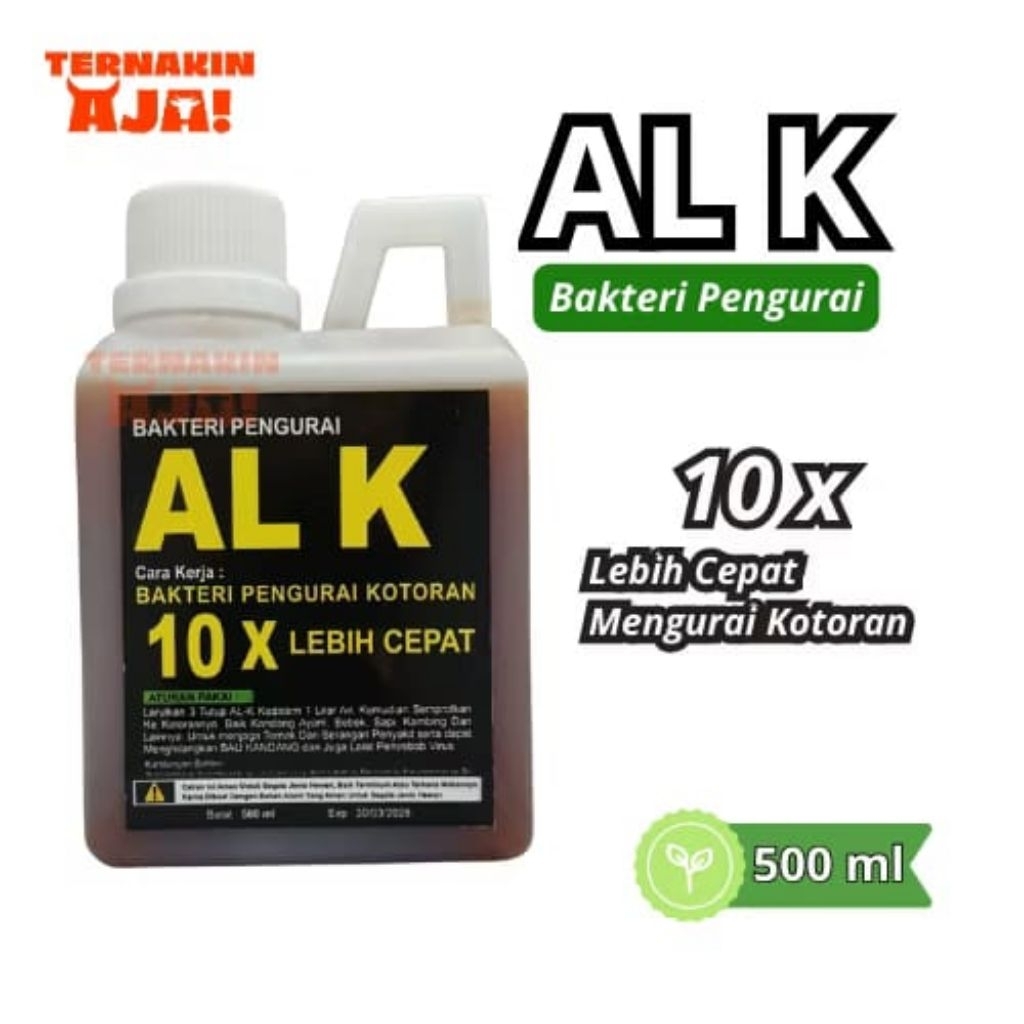 Bakteri pengurai kotoran AL K mengatasi bau kandang&membasmi virus 1Liter
