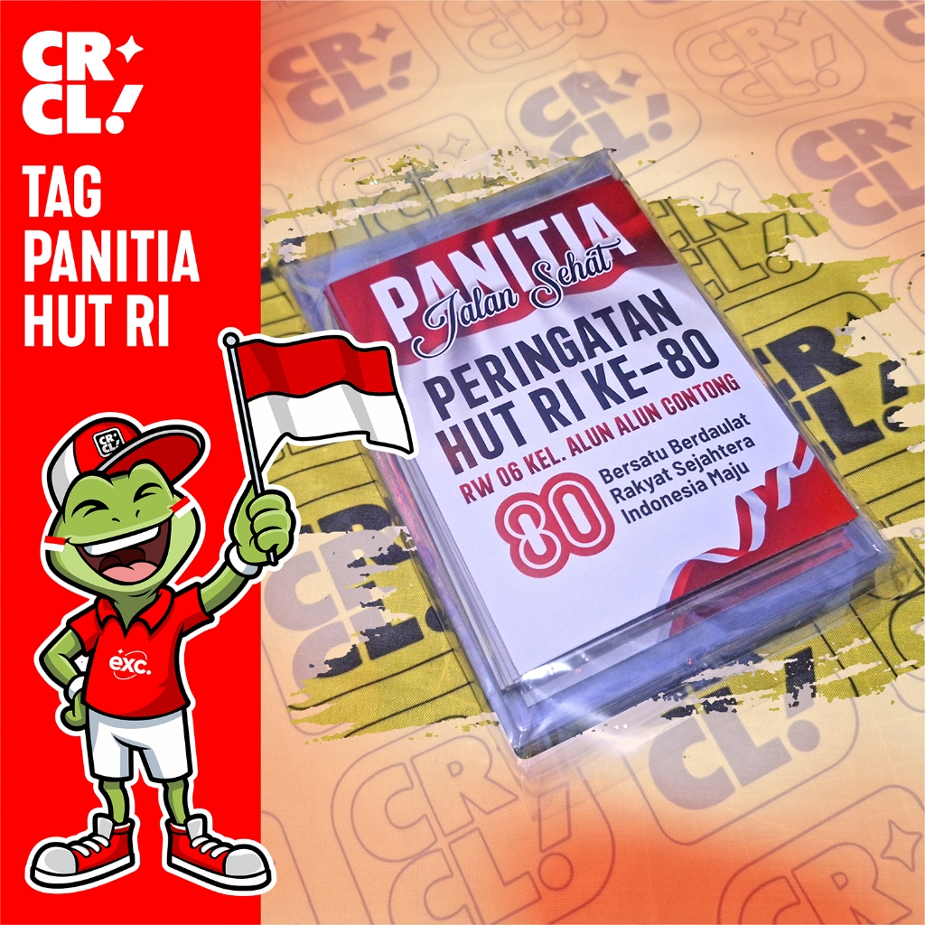 Tag Nama Panitia HUT RI / Panitia Jalan Sehat / Name Tag / Cocard / Co Card / ID Card Peserta / Kart