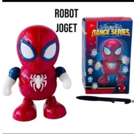 ROBOT JOGET SPIDERMAN MUSIK+LAMPU BERJALAN