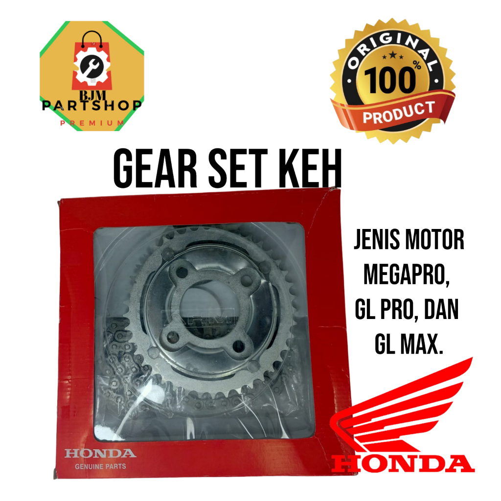 GEAR SET ORIGINAL HONDA_KEH-MEGA PRO,GL PRO,DAN GL MAX_100%ORIGINAL HONDA