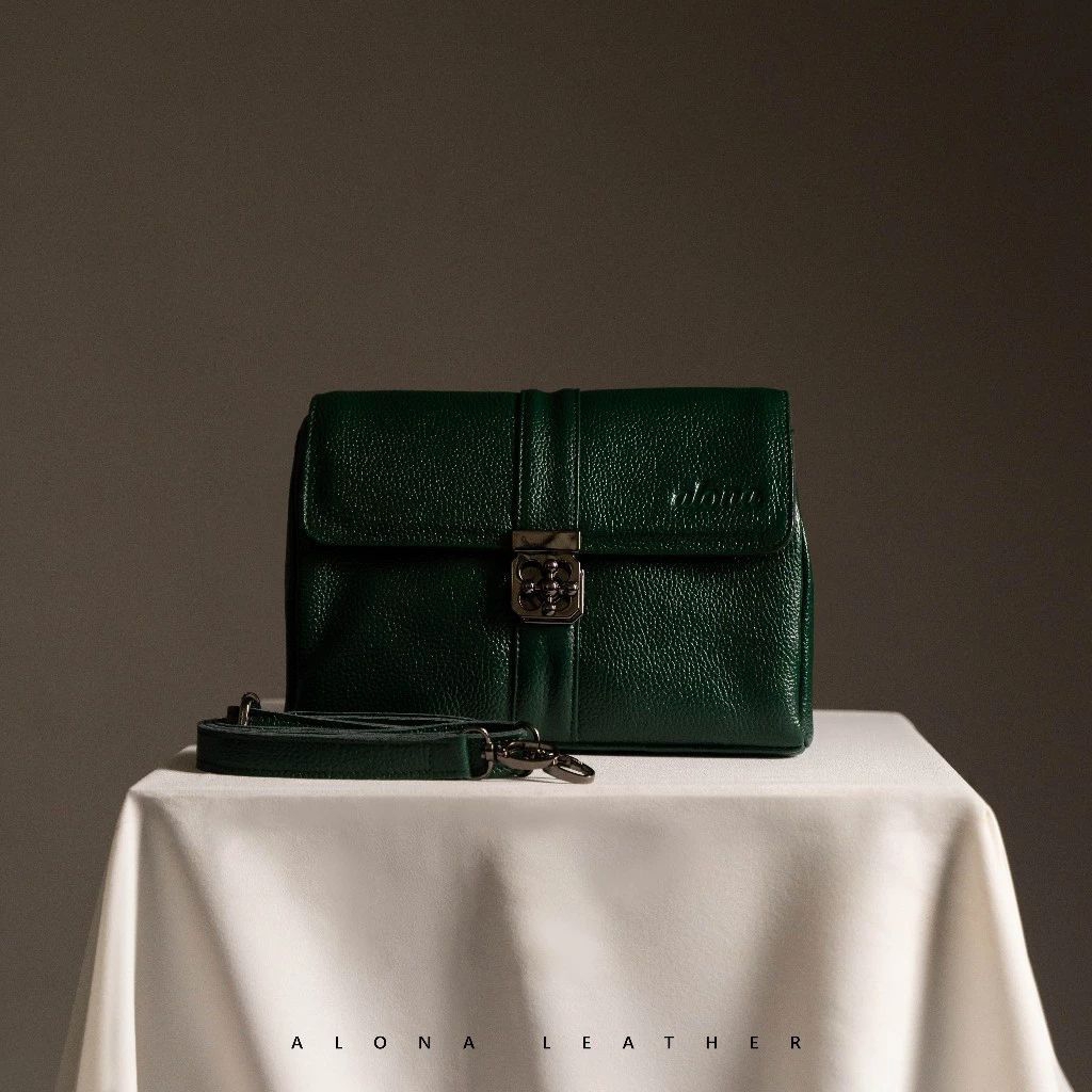 Alona Leather Bellezza Slingbag - Tas Selempang Wanita Shoulder Bag Kulit Sapi Asli Free Dompet stnk