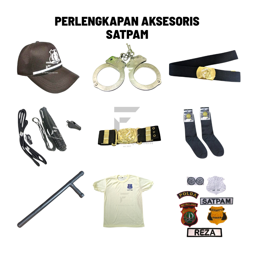 SF Tactical Perlengkapan Satpam Perlengkapan Atribut Satpam Aksesoris Satpam Topi Pentungan Kaos Tal