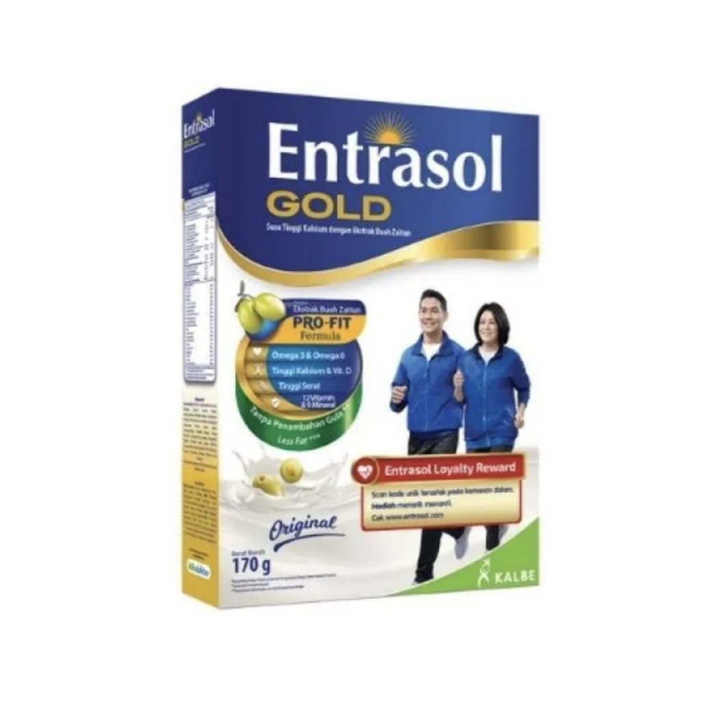 ENTRASOL GOLD Susu Lansia Rasa Vanilla 170 Gram