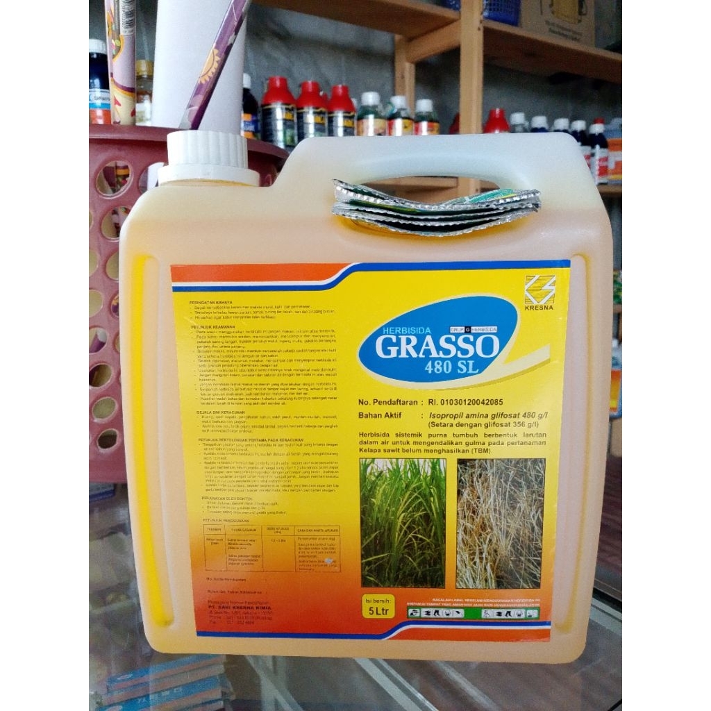Herbisida Grasso 480 SL (5 Liter) - Pembasmi Rumput Liar
