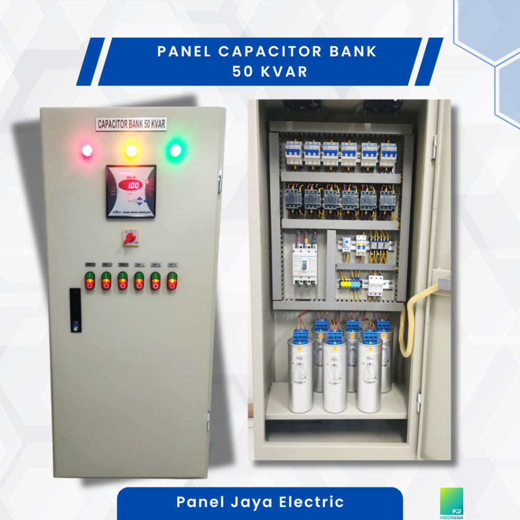 Panel Capacitor Bank 50 KVAr 6 Step - Kapasitor Bank (Panel Penghemat Listrik)