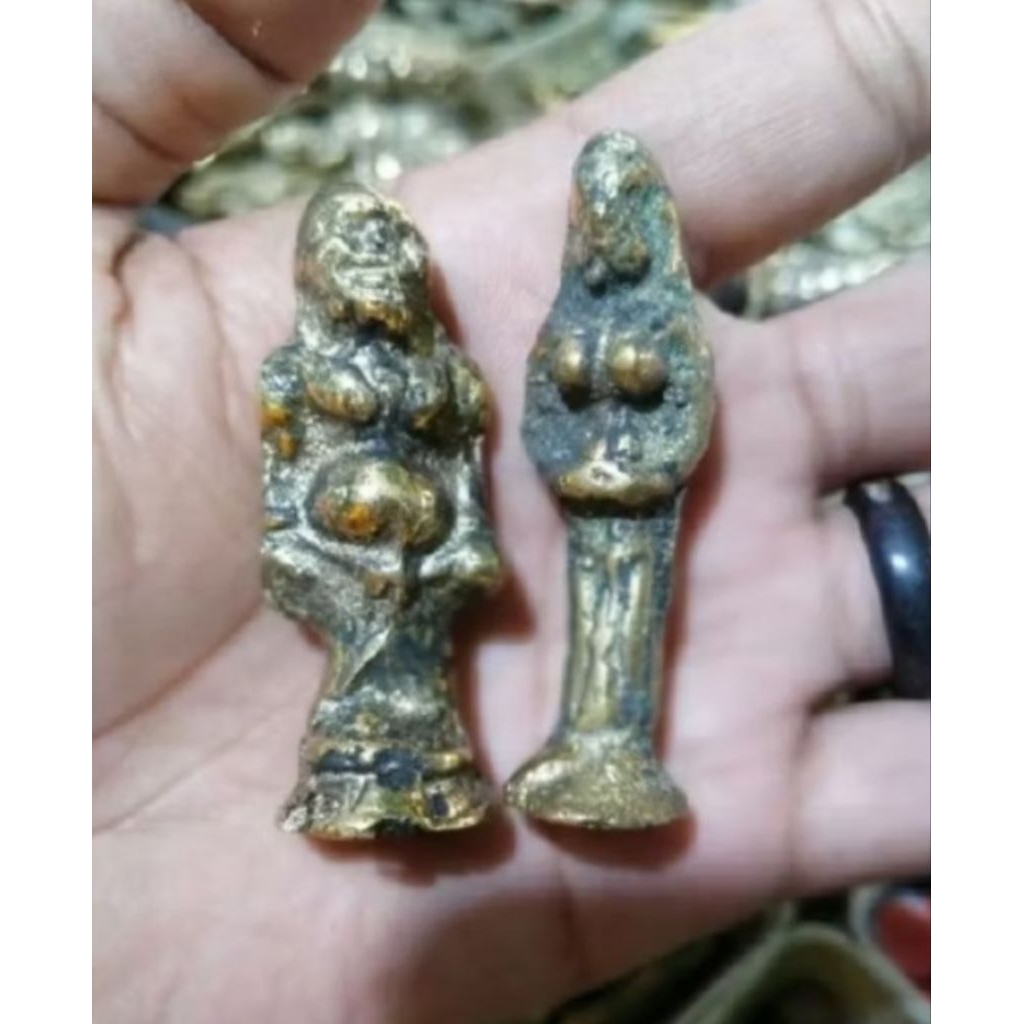 Pajangan Patung Golek Kencono Kuningan Sepasang