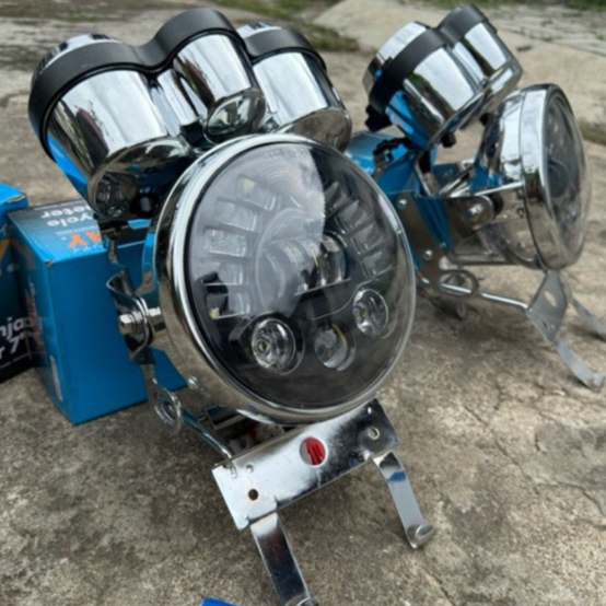 Lampu Sports Day 7 inch full Set Batok ninja Speedo ninja breket lampu ninja untuk pemakian shok dep