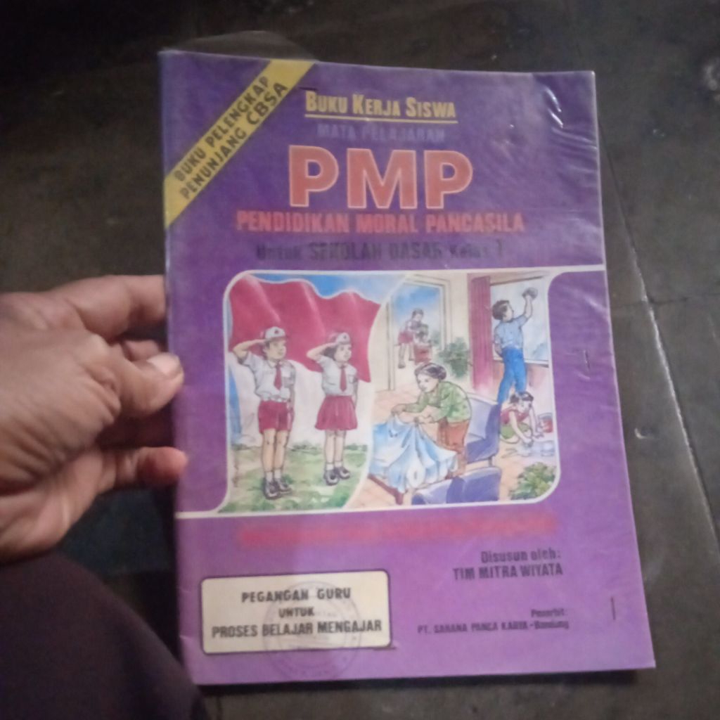 buku kerja siswa mata pelajaran PMP untuk SD kelas 1, buku original jadul