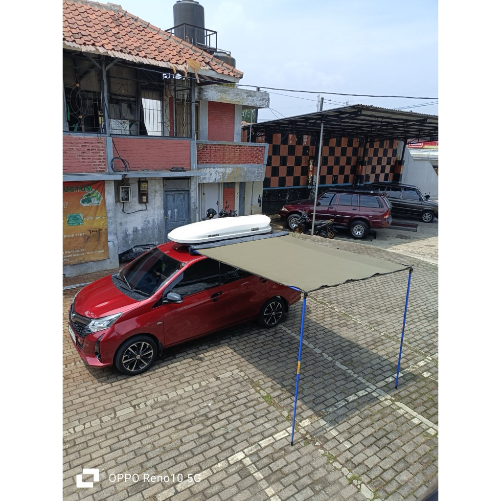 SIDE AWNING / TENDA SAMPING MOBIL CUSTOM / TENDA MOBIL BISA PASANG DI SEMUA TYPE MOBIL