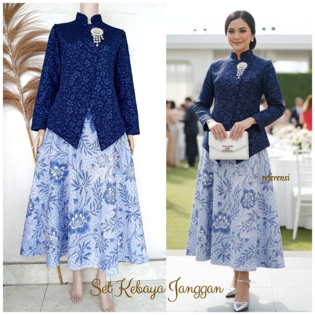 Setelan Batik / Setelan Jaggan Wanita / Setelan Rok / Baju Kondangan / Rok Plisket