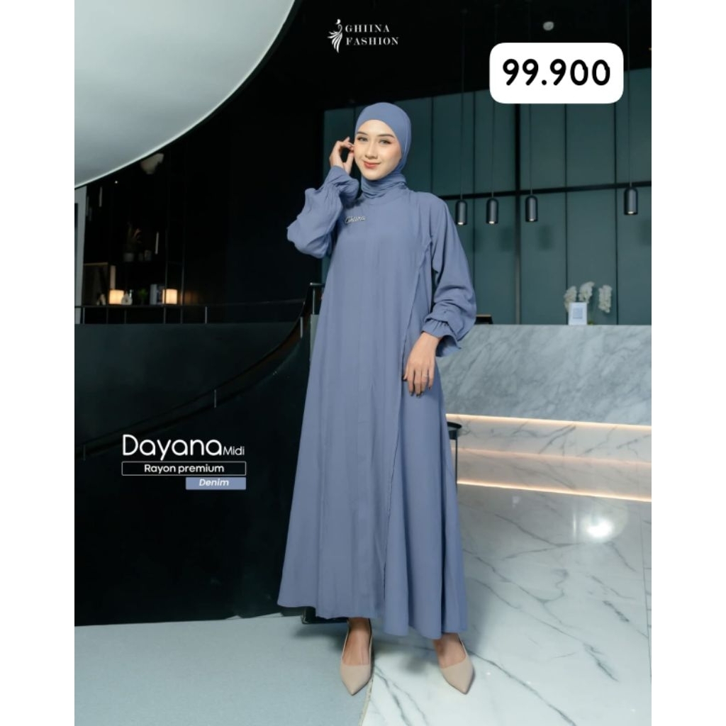 Dayana MIDI Dress By Ghiina Fashion Gamis Dewasa