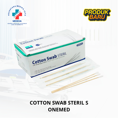 Cotton Swab Steril Kapas Lidi Swab Onemed isi 100 pcs