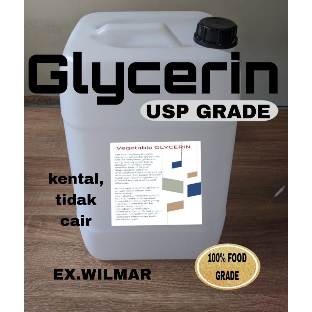 [LINK INSTANT] Glycerin vegetable / glyserin / glyserol usp grade KENTAL EX WILMAR ukuran 20 kg