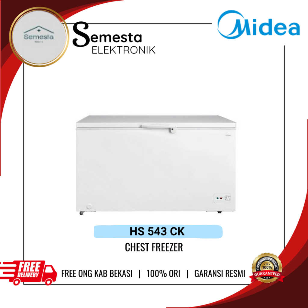 Midea HS-543CK Chest Freezer 450 Liter HS 543CK / HS543CK 450L