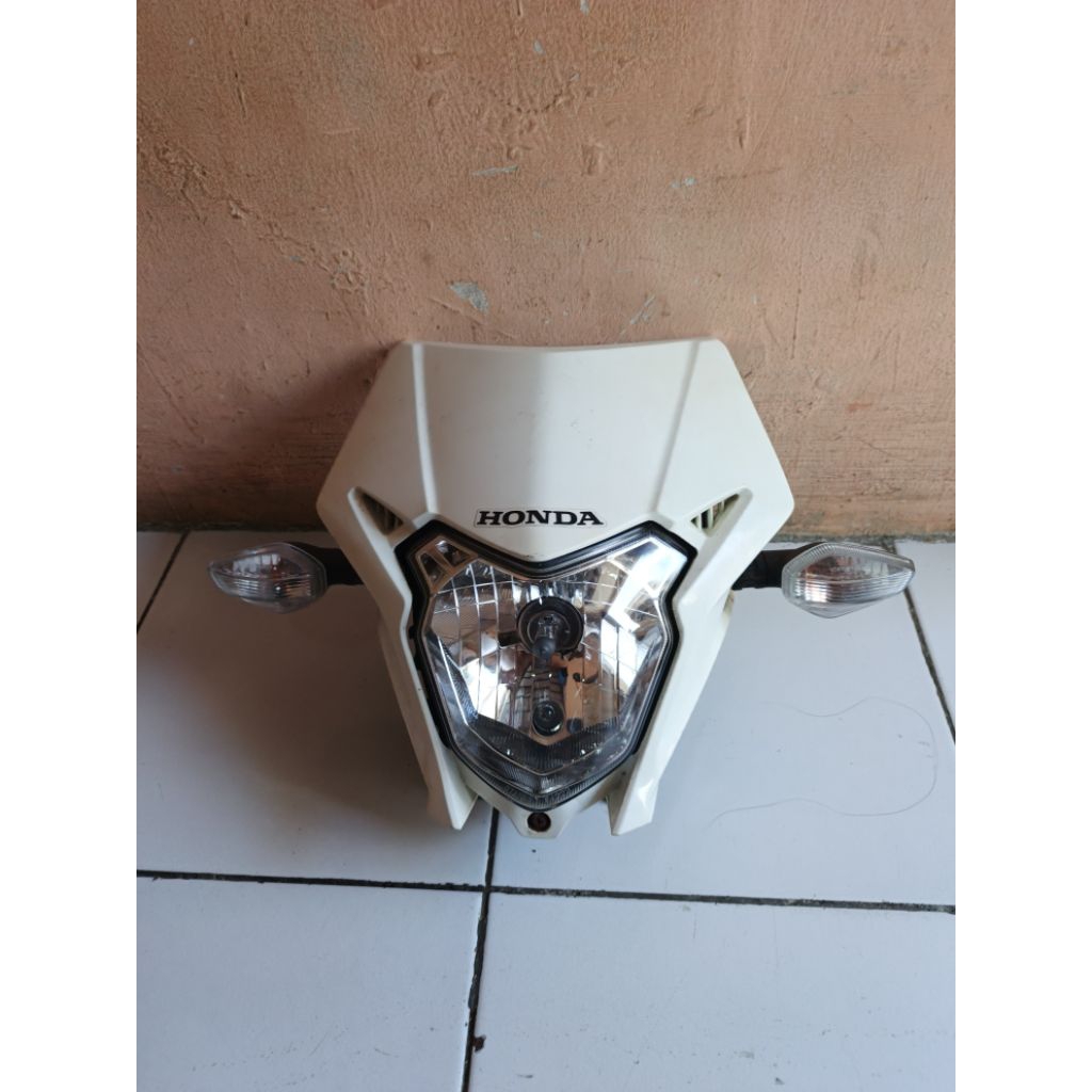 Cover batok headlamp replektor lampu depan set speedometer Crf 150 original copotan