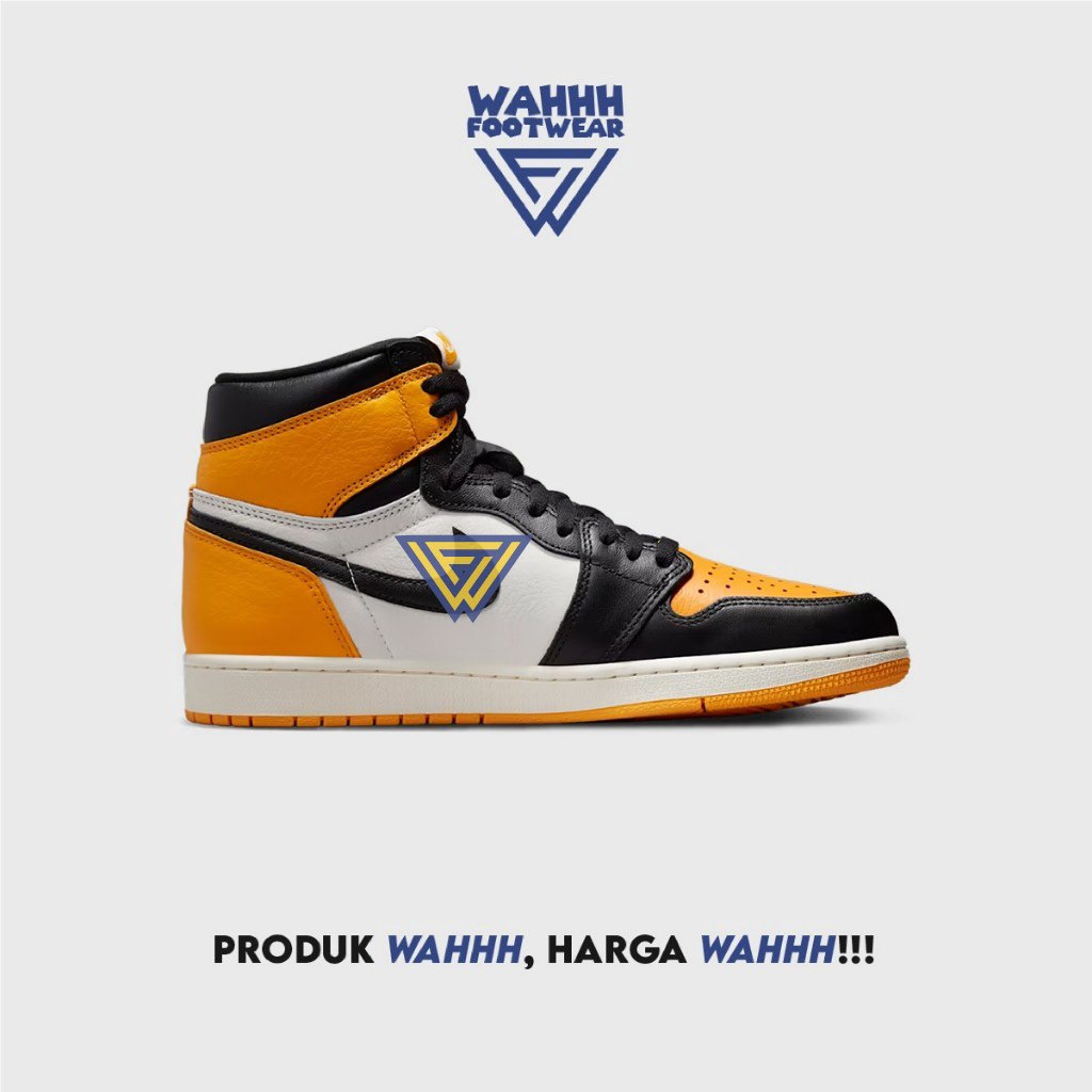 NK Air Jordan 1 Retro High OG Yellow Toe Taxi