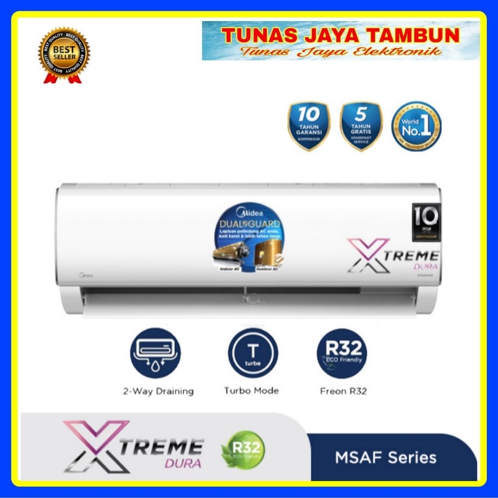 AC MIDEA MSAF 07 CRN2 / AC MIDEA 3/4 PK / MIDEA AC SPLIT 0.75 PK MSAF 07CRN2 / MIDEA MSAF07CRN2