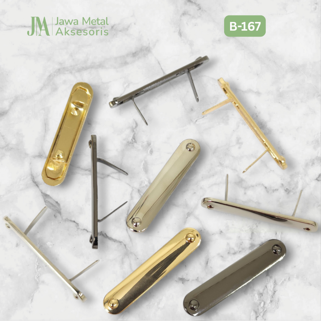 Plat Label Polos Custom Hijab Fashion Tas Besi Alloy Stainless Steel JMA Plat Label B-167