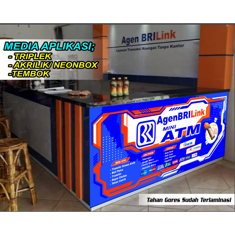 STIKER VINYL BRILINK | STIKER BRILINK | STICKER MEJA KASIR BRILINK