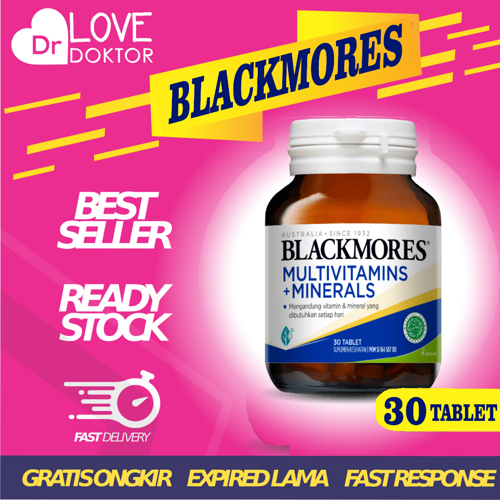 BLACKMORES MULTIVITAMINS MULTIVITAMIN MULTI VITAMIN VITAMINS + MINERALS MINERAL 30 TABLET