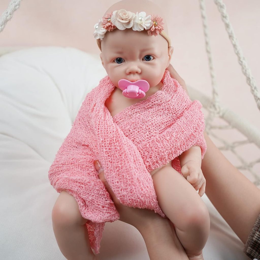 Miaio 17" Reborn Baby Dolls, Full Silicone Baby Dolls,