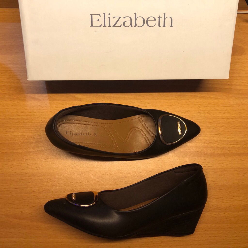 (Preloved) Elizabeth Shoes - Sepatu Wanita | Pantofel Wedges