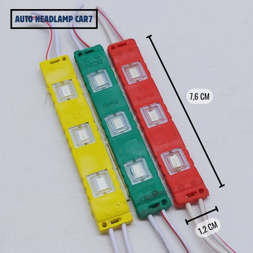 Lampu LED Modul 3 Mata KECIL 12v 24 Volt Harga per 1pcs