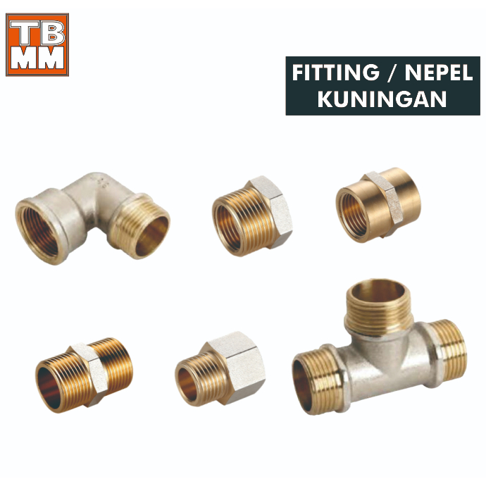 Fitting Sambungan Pipa Air Panas Nepel Kuningan