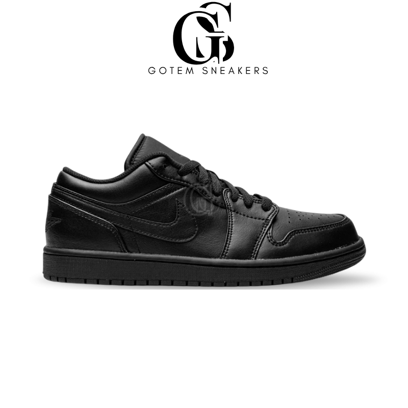 GOTEMSNEAKERS. - Sepatu AIR Jordan 1 Low AllBlack Pure Black TripleBlack FullBlack Sneakers Authenti