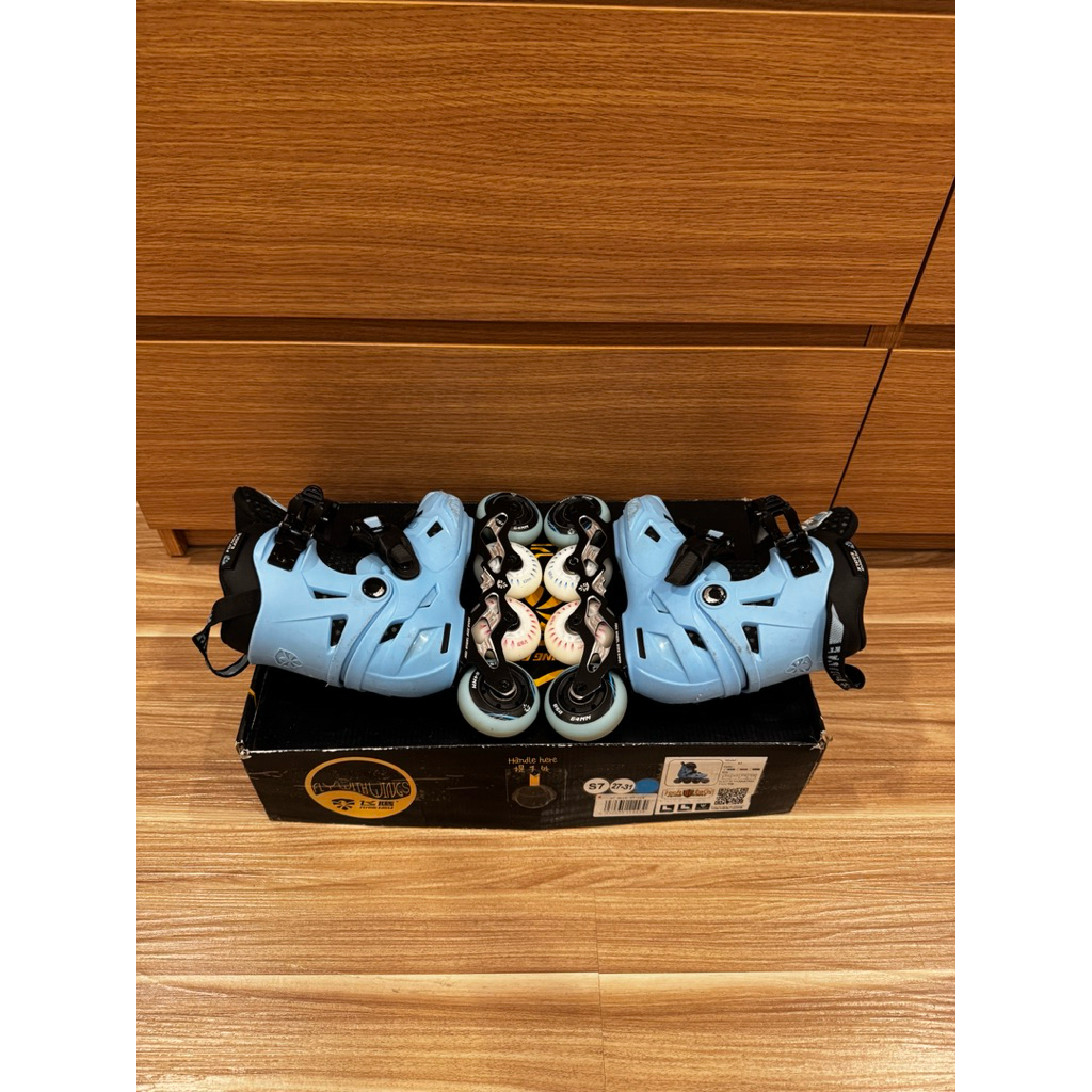 Sepatu Roda Inline Skate Flying Eagle S7 Biru Second Bekas Like New Lengkap