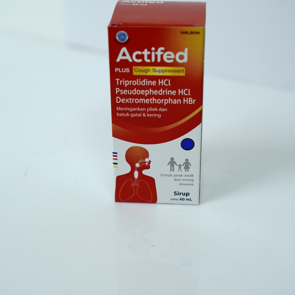 Actifed Merah 60 ml - Obat Batuk Kering Dan Pilek