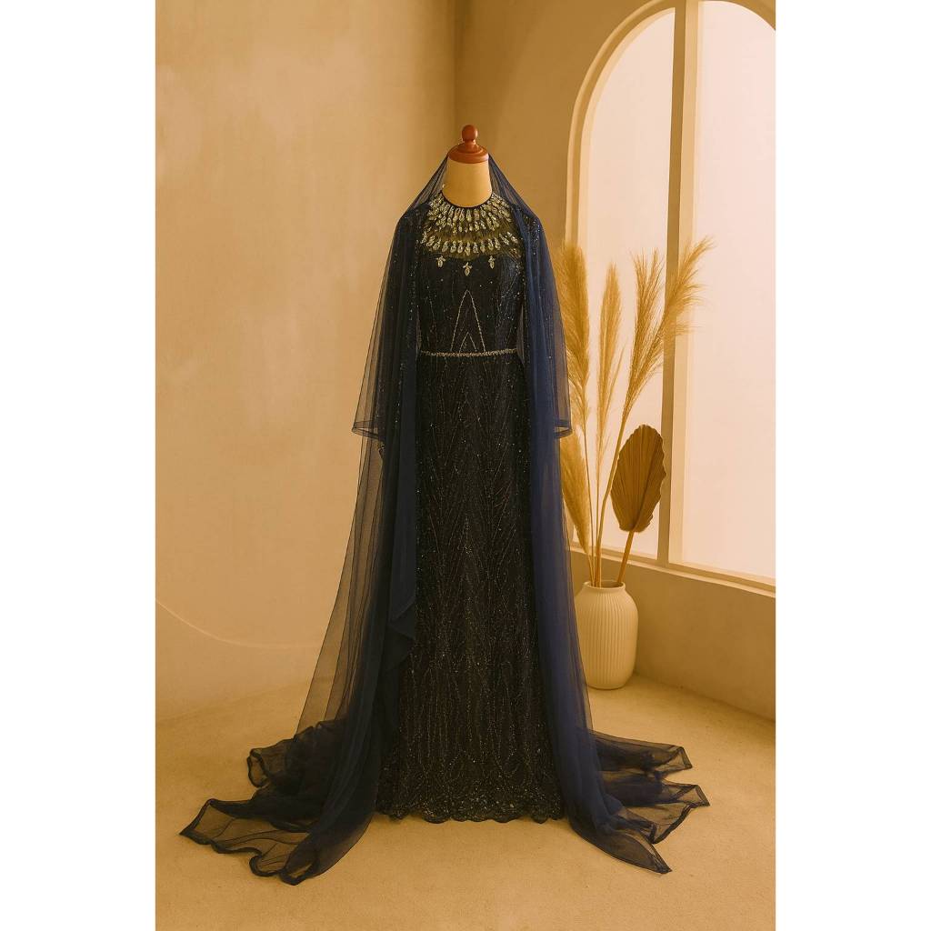 Kebaya Nikah | Kebaya Wedding | Kebaya Akad Premium Navy  | Kebaya pengantin modern | Kebaya pengant