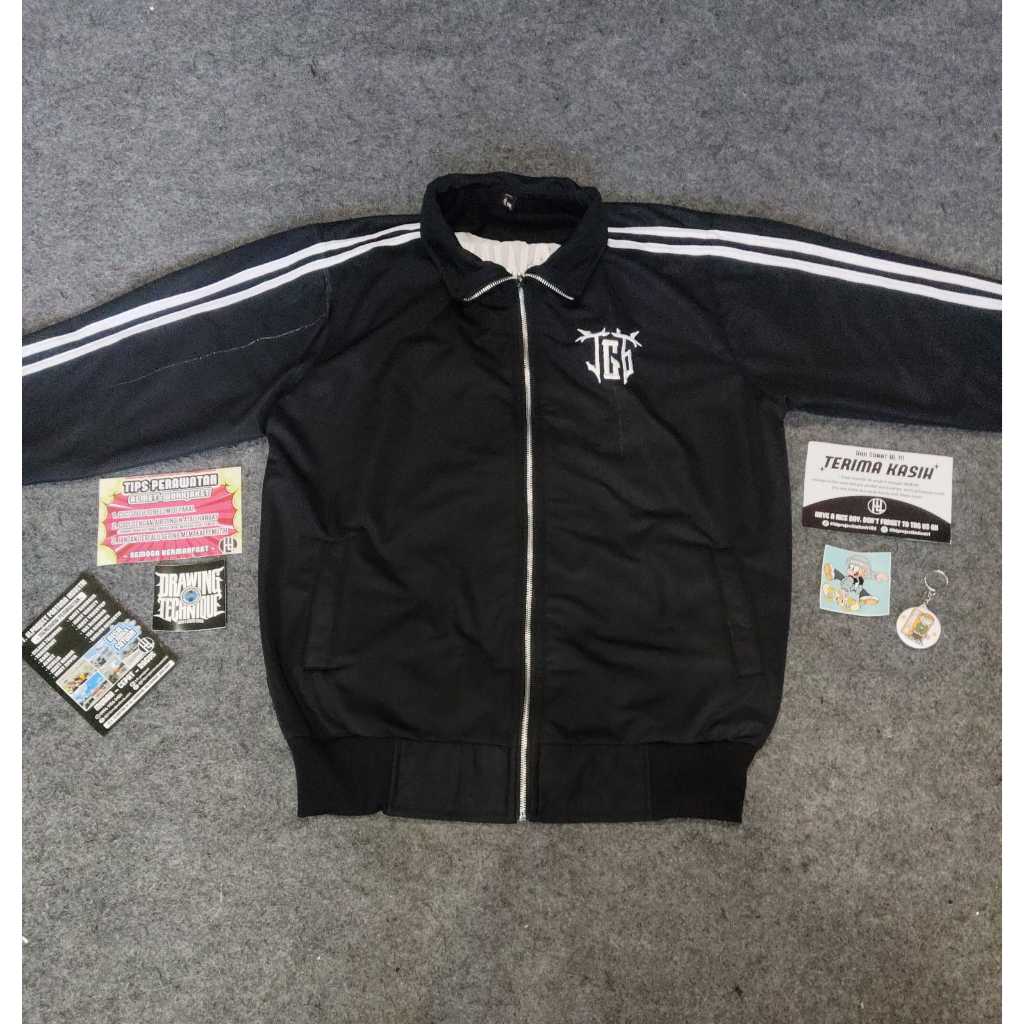 Tracktop jaket Custom Satuan Plat garis bisa custom