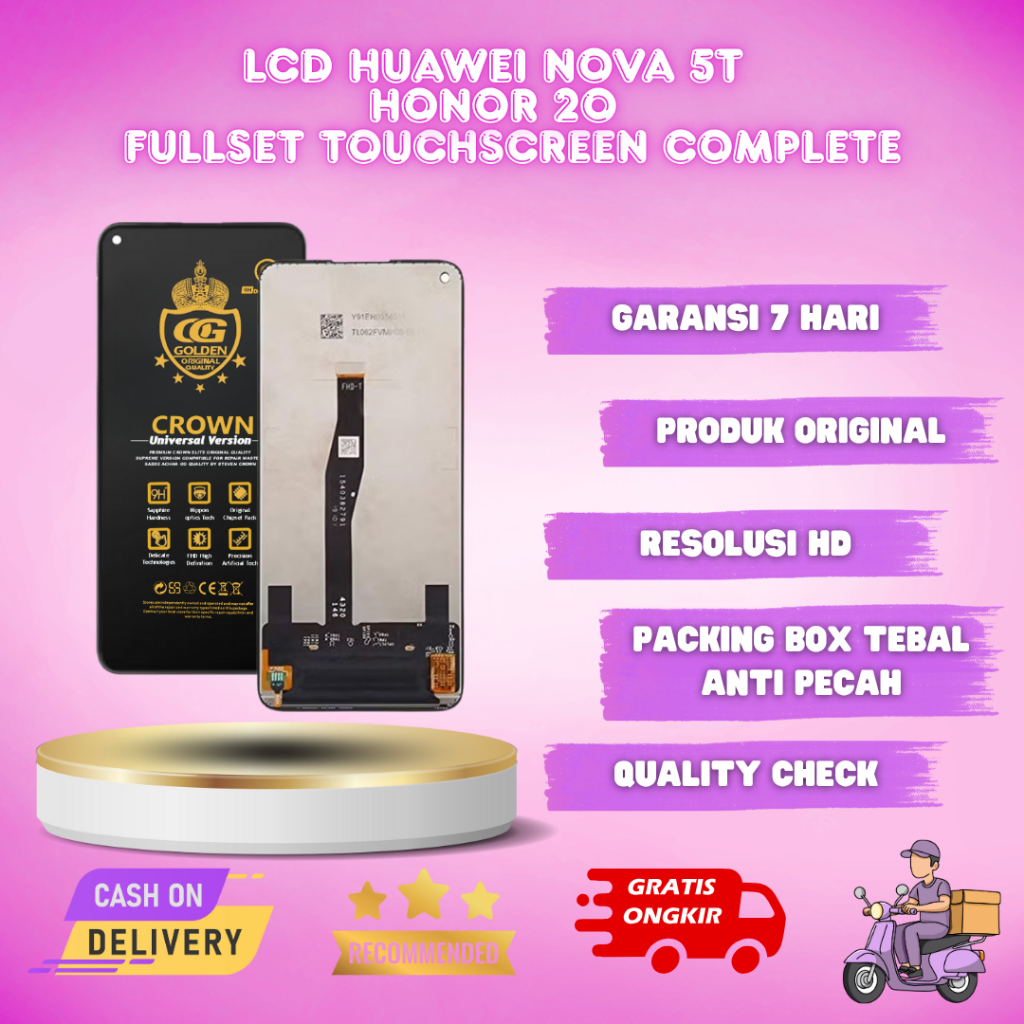 LCD HUAWEI NOVA 5T / HONOR 20 / HONOR 20S / HONOR 20 PRO TOUCHSCREEN FULLSET COMPLETE ORIGINAL