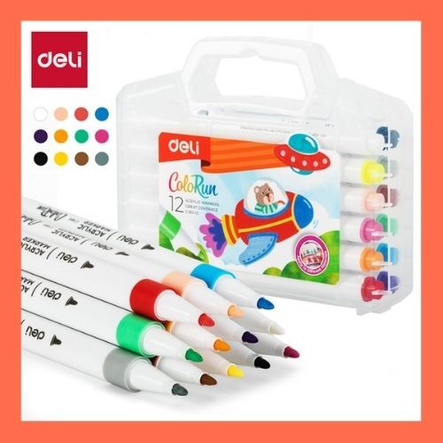 DELI ACRYLIC MARKER C189-12 WARNA