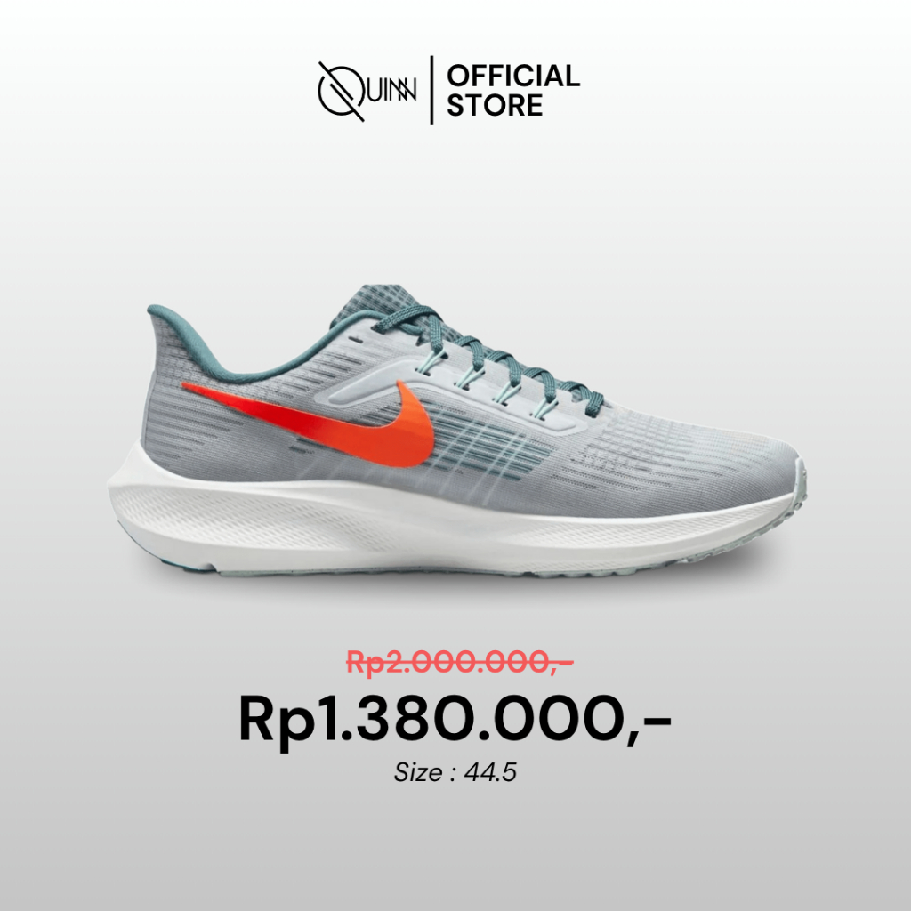 Nike Zoom Pegasus 39 Running Shoes Pure Platinum Orange / Sepatu Sneakers Olahraga Lari Pria
