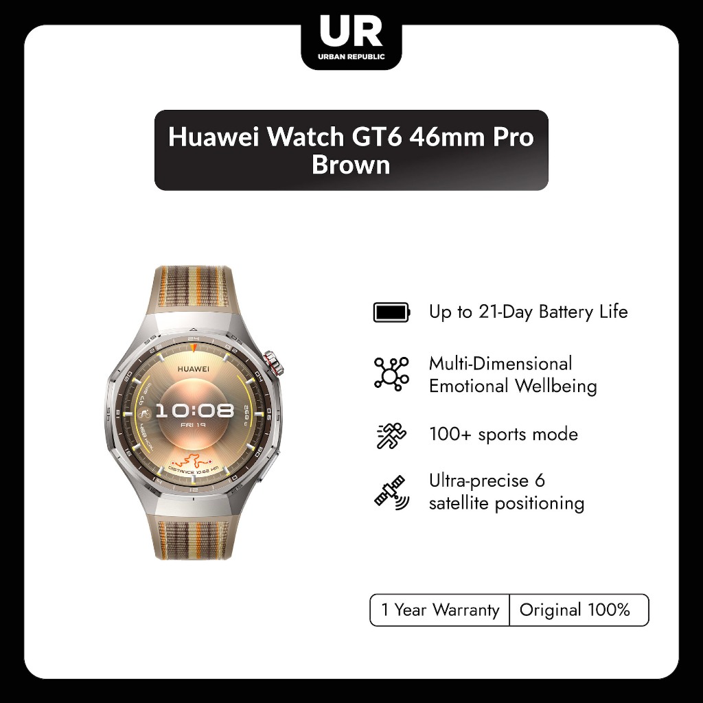 Huawei Watch GT6 46mm Pro - Brown