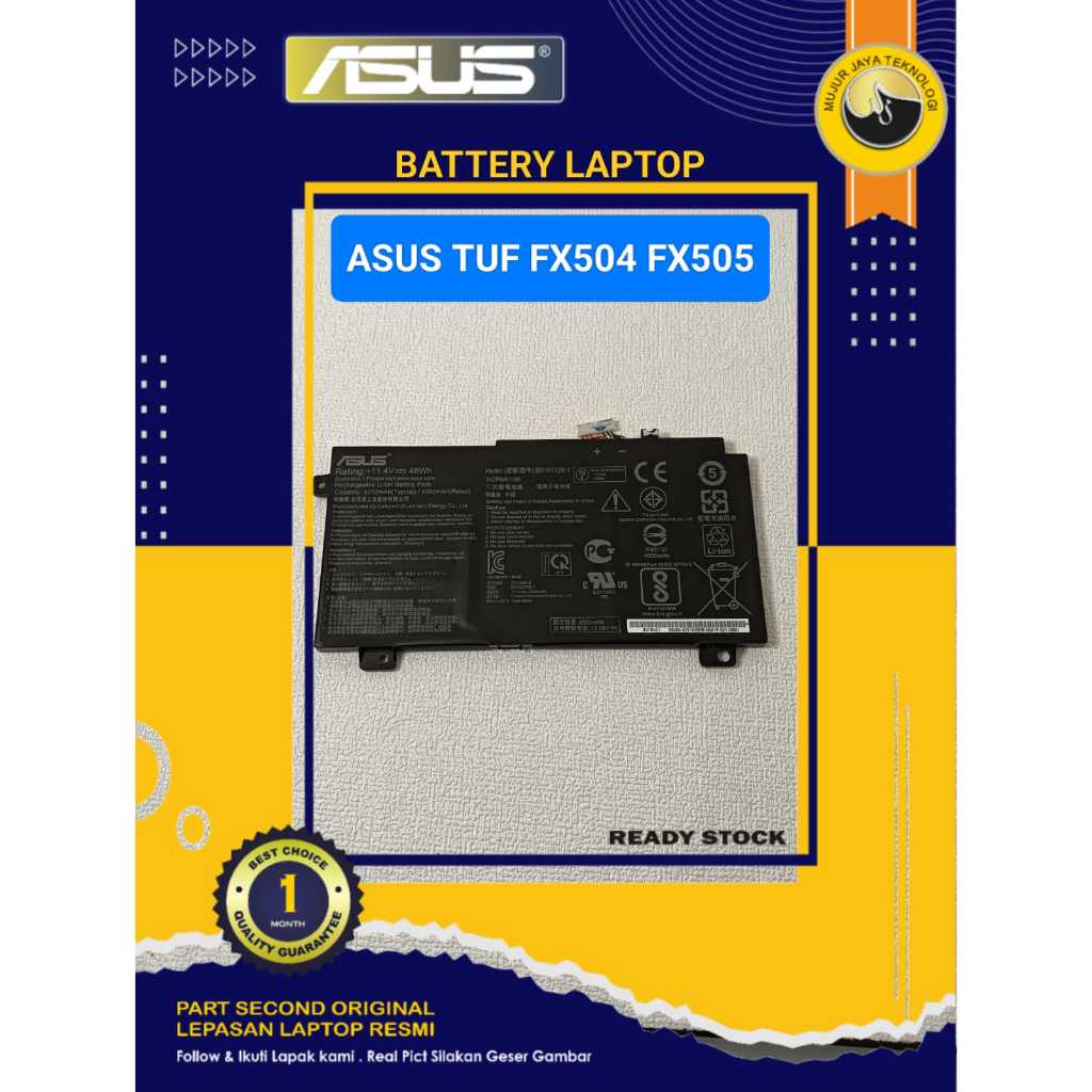 Battery Baterai Laptop ASUS TUF FX504 FX505 FX80 FX86 A15 FA506 B31N1726 1 Original Second Tested