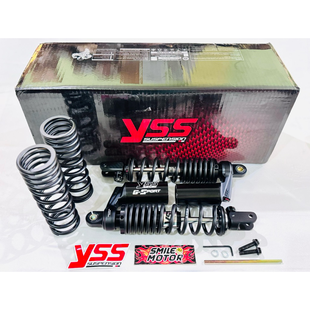 SHOCK BELAKANG YSS G SPORT SMOOTH NMAX NEW NMAX NEO NMAX TURBO AEROX NEW AEROX OLD 310 MM BLACK EDIT
