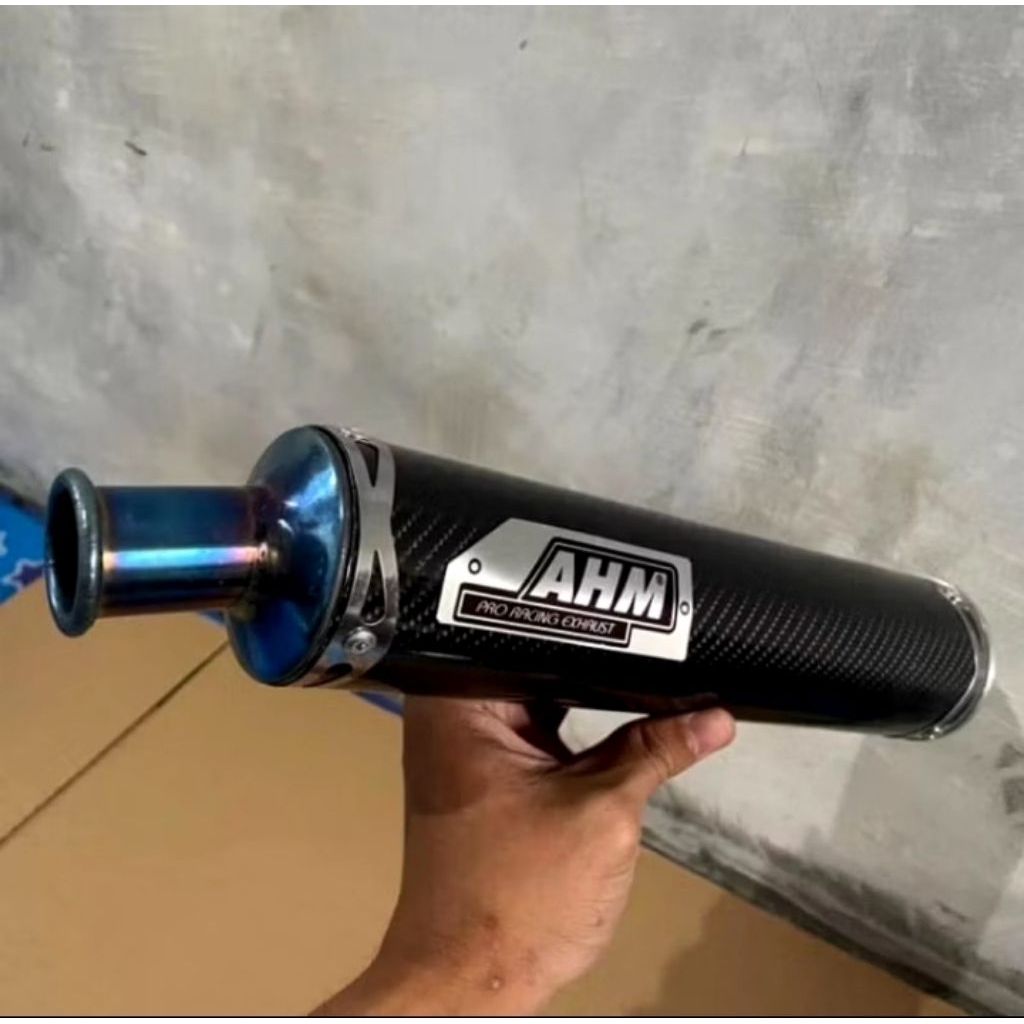 slincer AHM universal 2stroke alumunium dop cor, ekzos AHM 2 stroke muffler box only