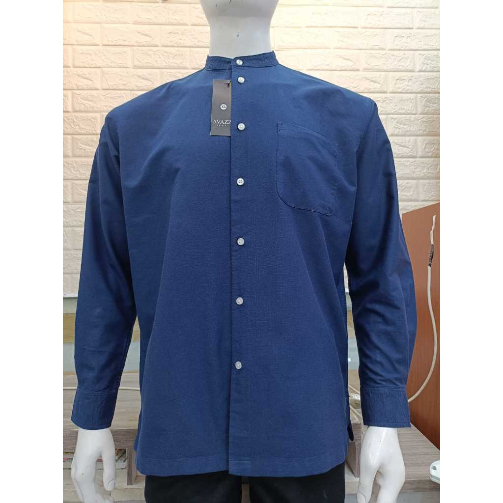 Atasan Kemeja Koko Lengan Panjang Afazi