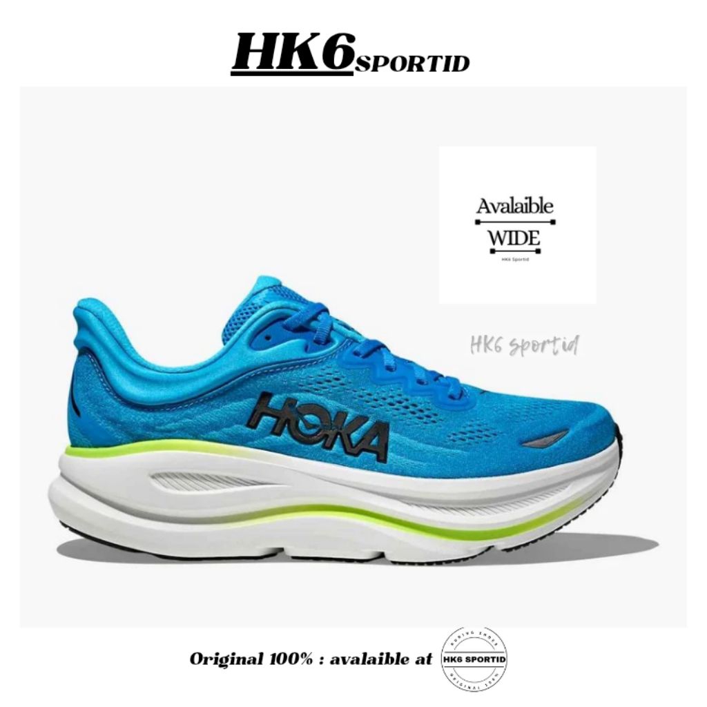 Hoka Bondi 9 Men's Running Shoes - Skyward Blue / Hoka Blue