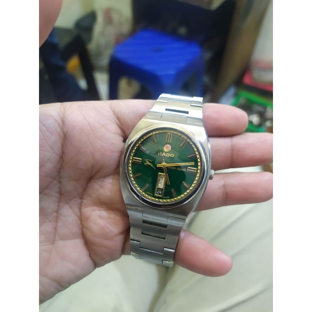 Jam Tangan Rado Golden Gazelle Original Dial Green