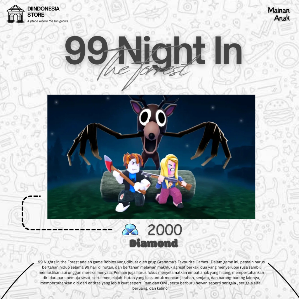 [Fast Delivery]  Akun 99 Night In The Forest | 2000D Fast Respon and Delivery