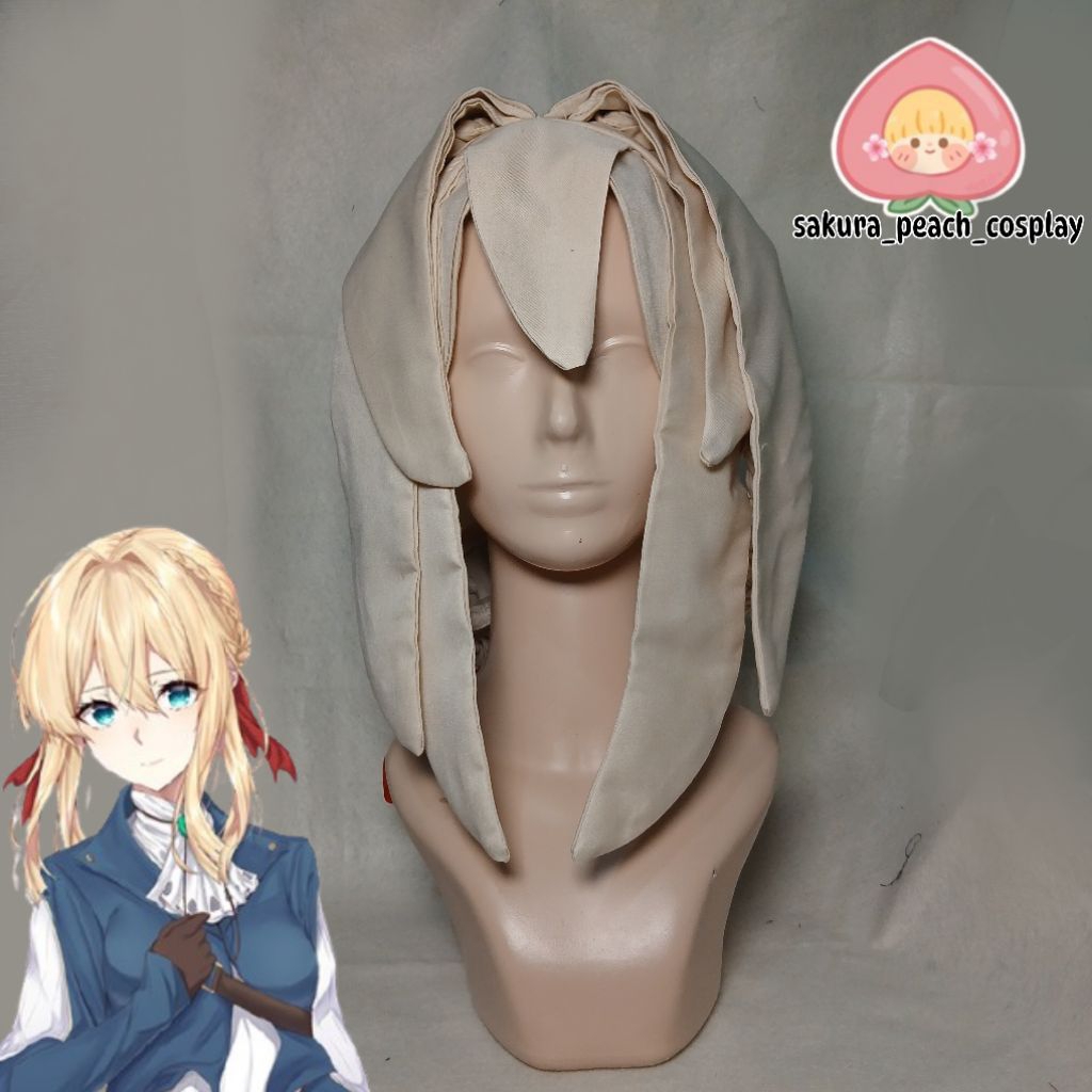 Sakura_peach_cosplay violet evergarden wig kain/hijab cosplay