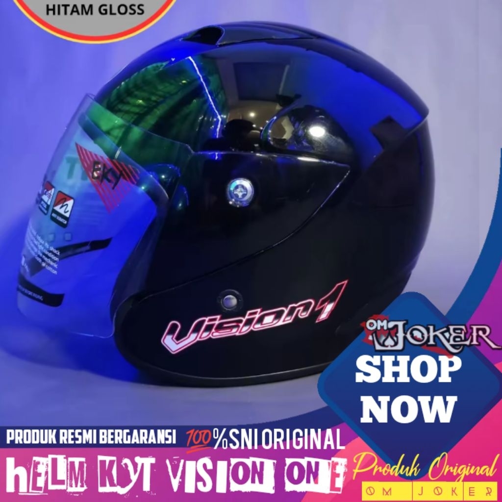 Helm KYT vision 1 single visor Half face SNI original