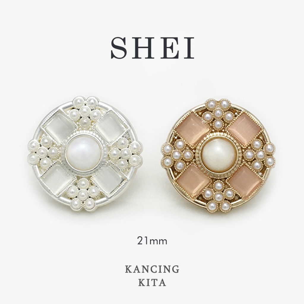 Kancing SHEI Kander Alloy Flower Button 21mm Kancing Hias Bunga Besar JLZ-A99