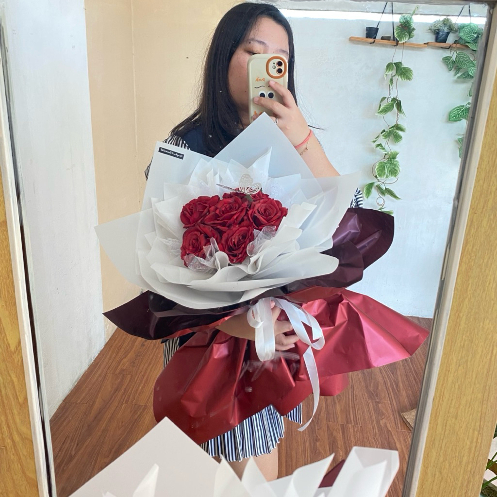 Buket Artificial Mawar Tropis