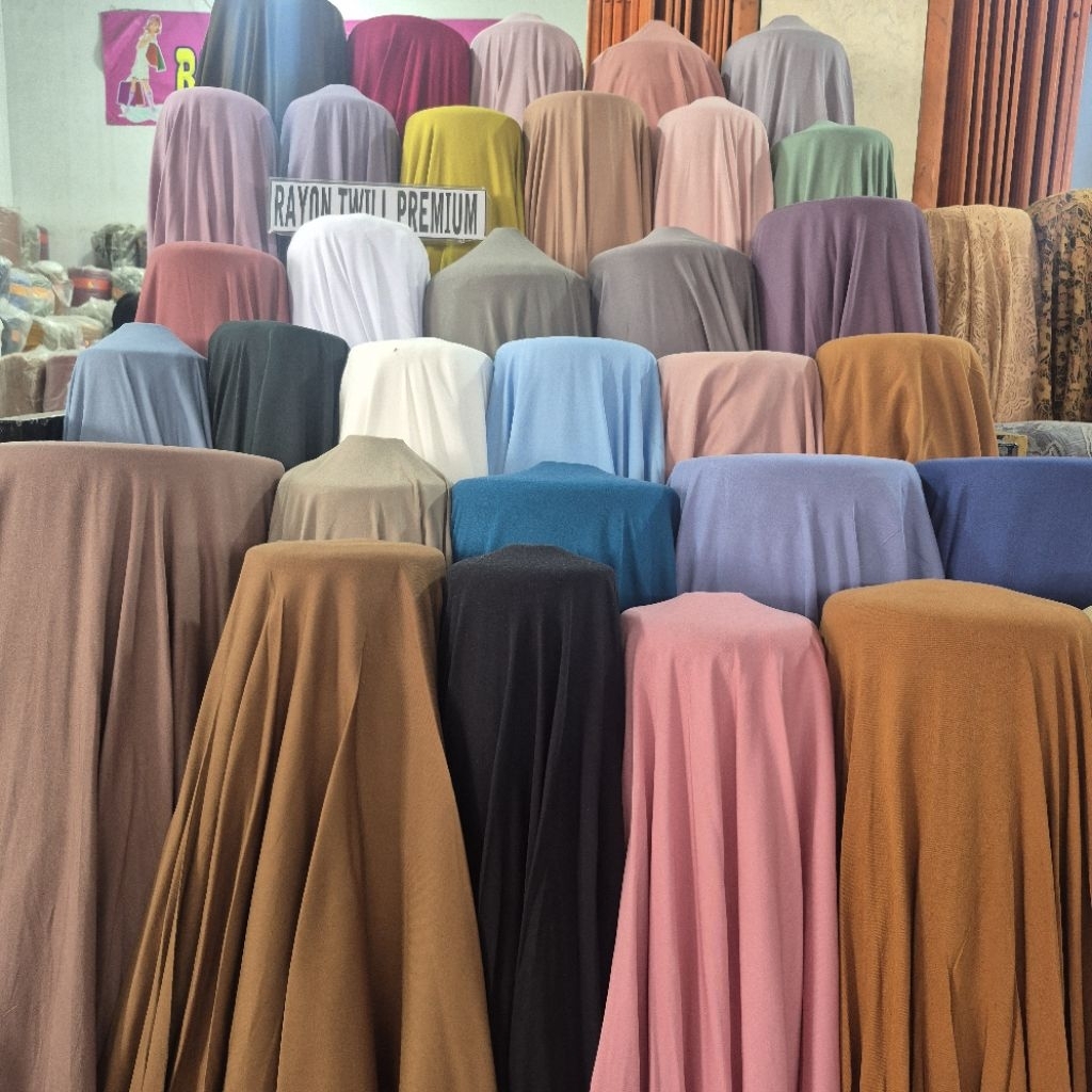 KAIN RAYON TWILL PREMIUM IMPORT POLOS - KAIN KATUN RAYON TWILL POLOS HARGA PERSETENGAH METER